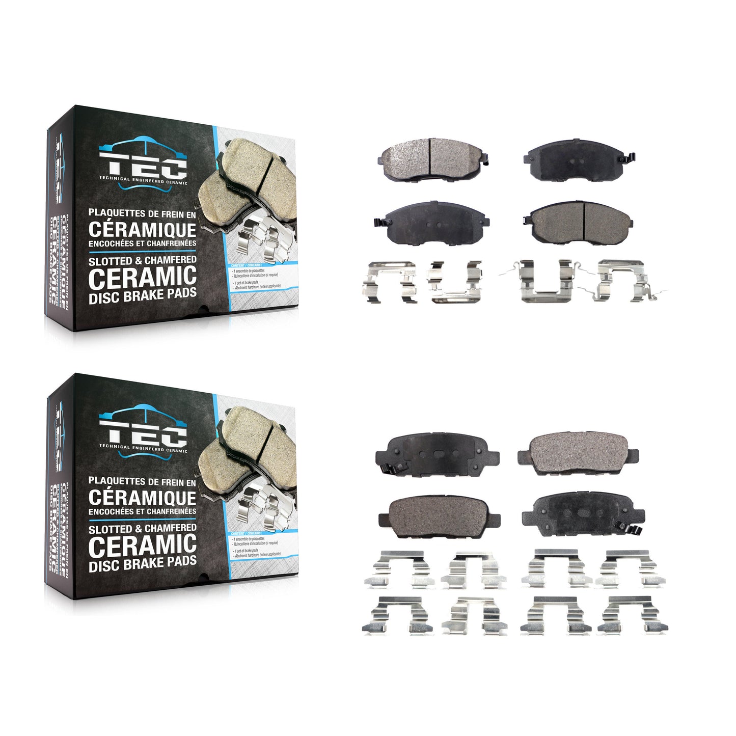 [Avant + Arrière] Kit de plaquette (céramique) de frein pour Nissan Altima Sentra Juke Infiniti G35 350Z INFINITI KTC-100406