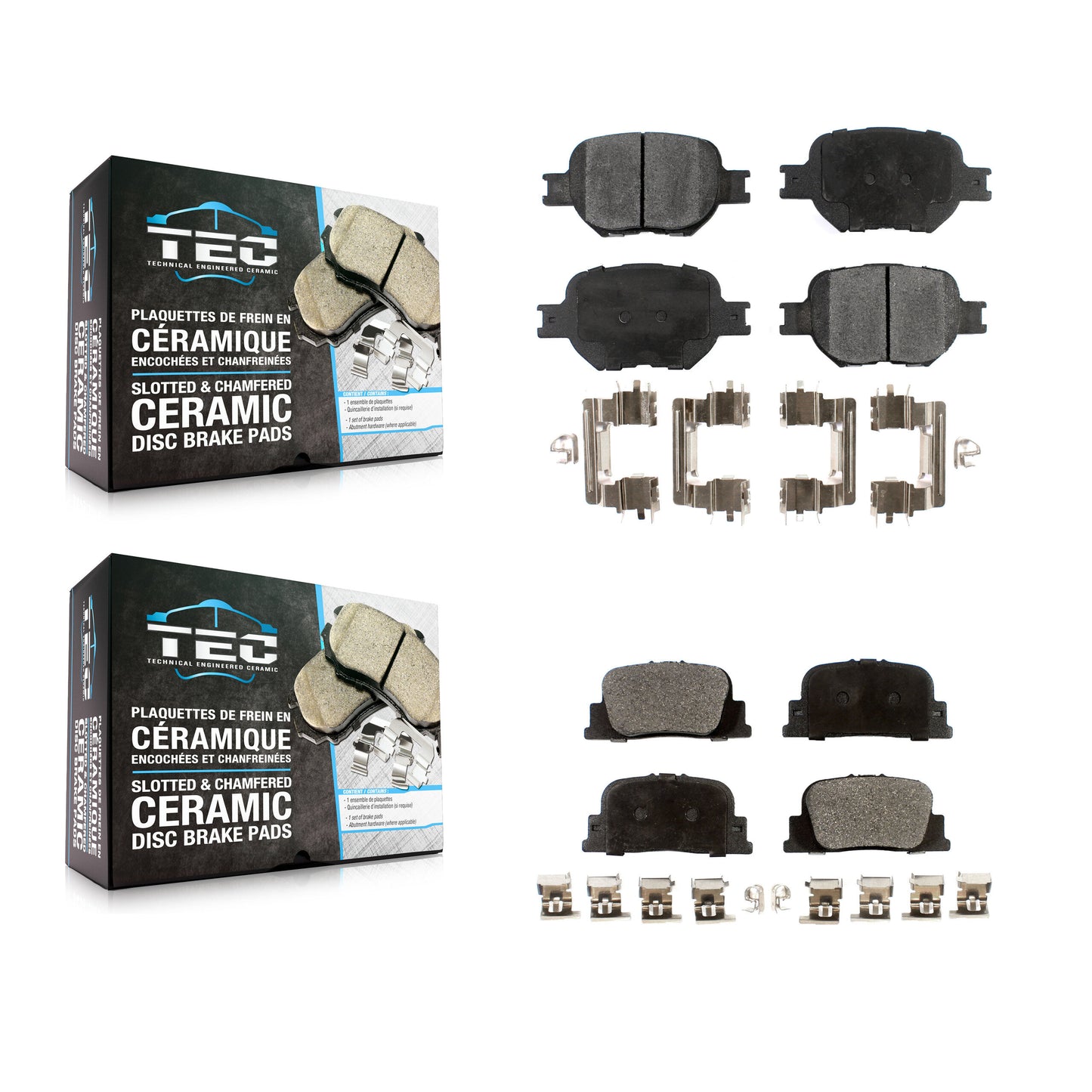 [Avant + Arrière] Kit de plaquette (céramique) de frein pour 2005-2010 Scion tC KTC-100409