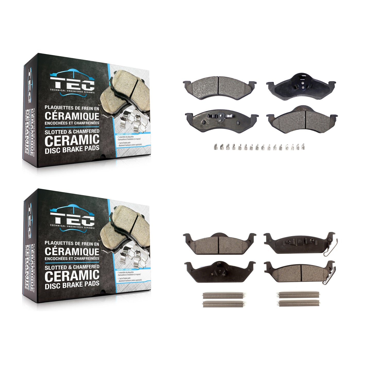 [Avant + Arrière] Kit de plaquette (céramique) de frein pour 2002 Dodge Dakota KTC-100410
