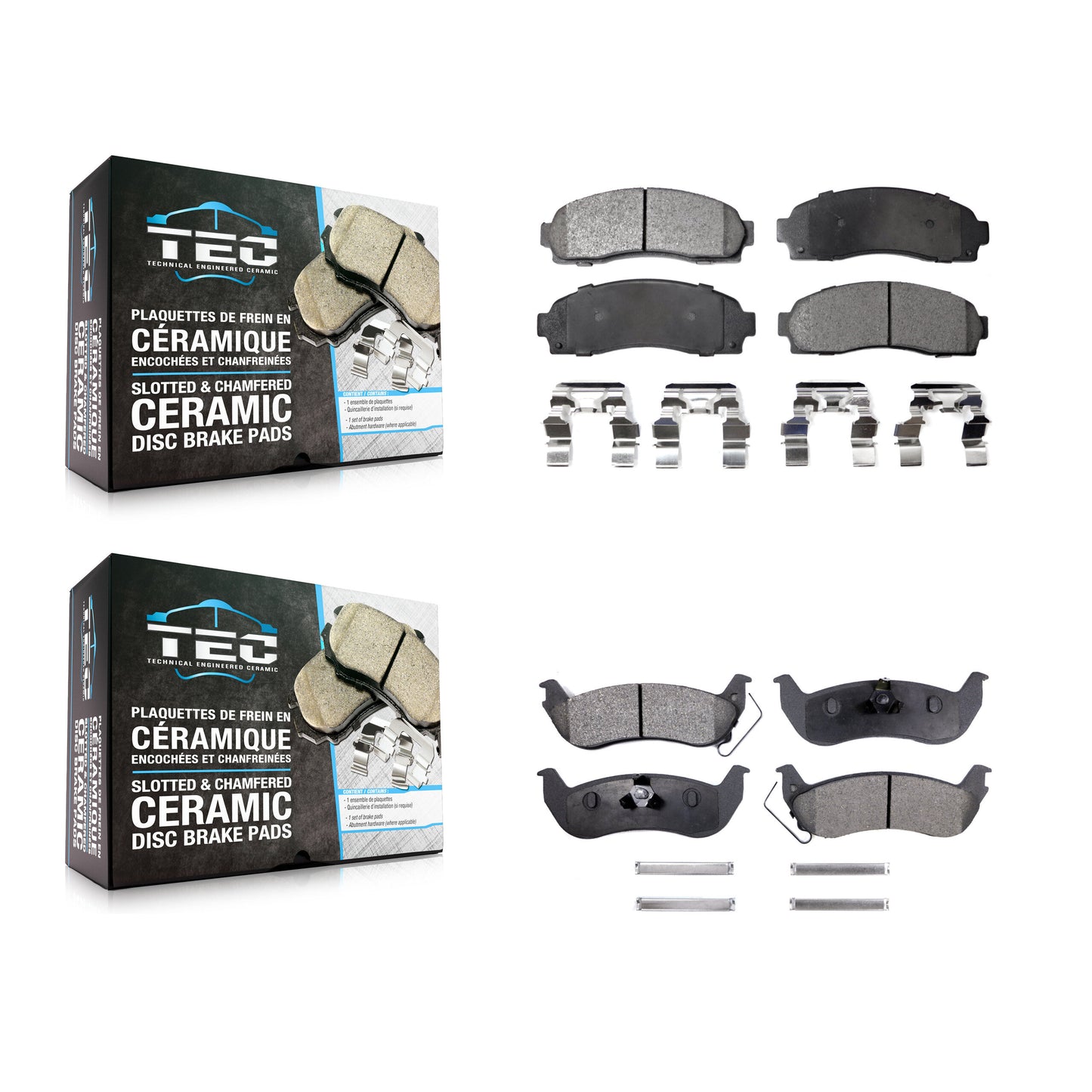 [Avant + Arrière] Kit de plaquette (céramique) de frein pour Ford Ranger Mazda B2300 B4000 KTC-100417