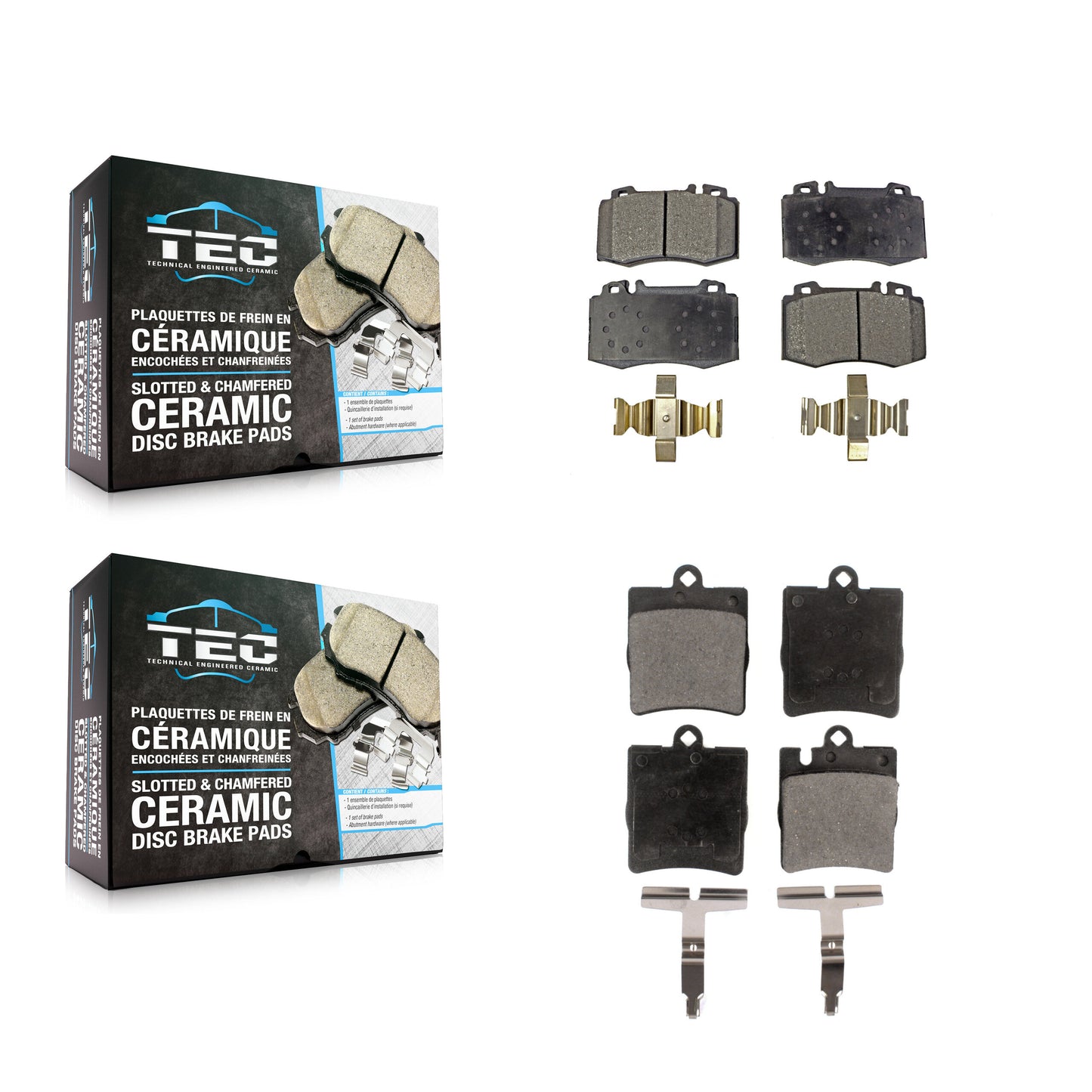 [Avant + Arrière] Kit de plaquette (céramique) de frein pour Mercedes-Benz C230 C320 SLK350 C350 KTC-100428