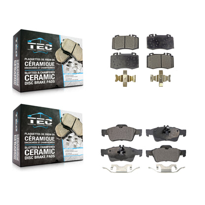 [Avant + Arrière] Kit de plaquette (céramique) de frein pour Mercedes-Benz E350 SL500 E500 SL550 CLS550 CLS500 S430 S500 E550 CL500 S350 CL600 KTC-100429