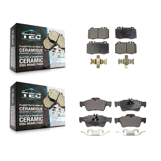 [Avant + Arrière] Kit de plaquette (céramique) de frein pour Mercedes-Benz E350 SL500 E500 SL550 CLS550 CLS500 S430 S500 E550 CL500 S350 CL600 KTC-100429