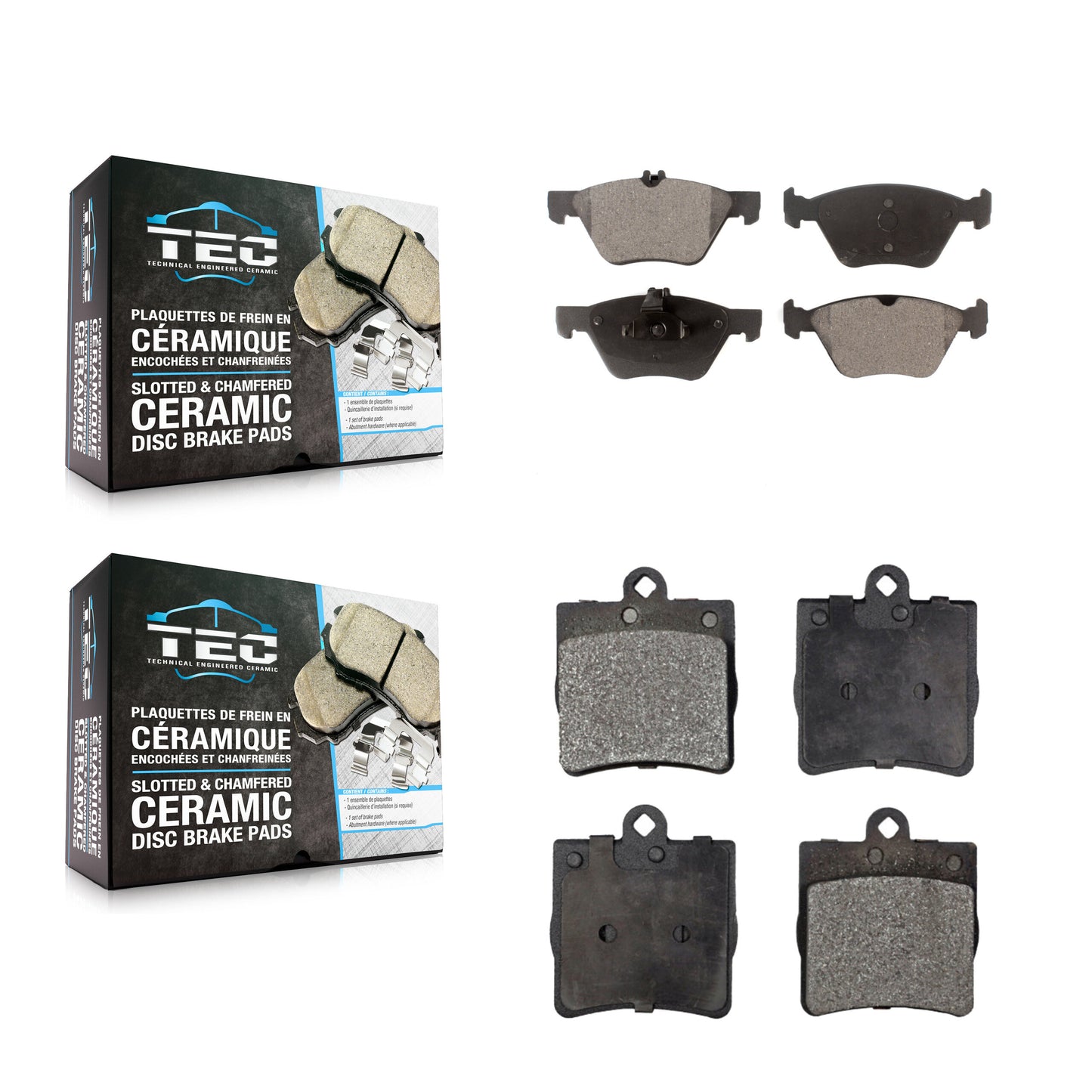 [Avant + Arrière] Kit de plaquette (céramique) de frein pour Chrysler Crossfire Mercedes-Benz SLK320 KTC-100430