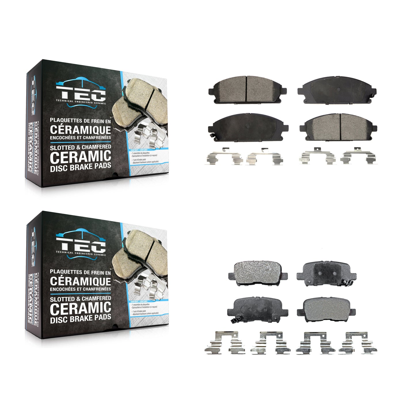 [Avant + Arrière] Kit de plaquette (céramique) de frein pour 2003-2006 Acura MDX KTC-100434