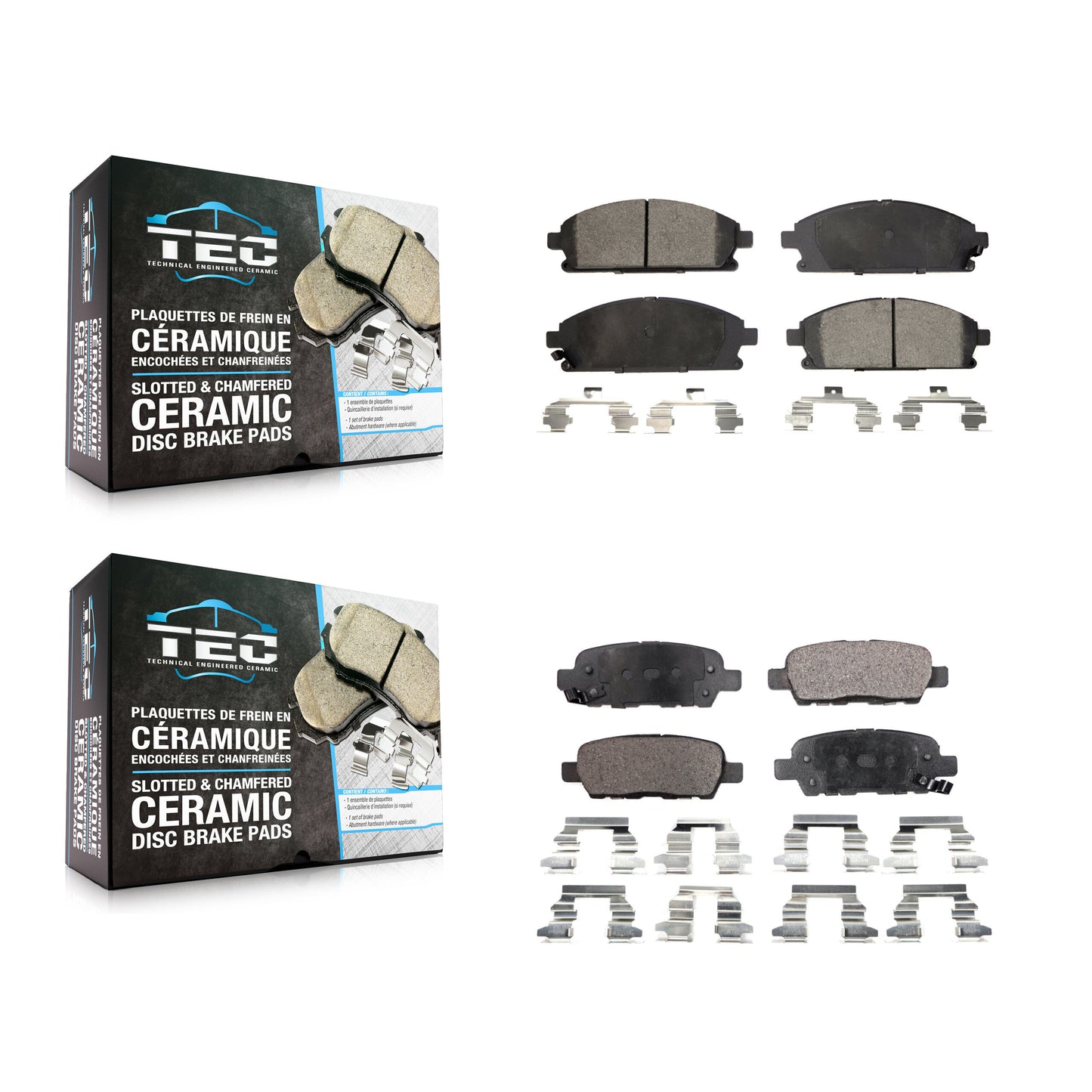 [Avant + Arrière] Kit de plaquette (céramique) de frein pour Nissan Quest X-Trail KTC-100435