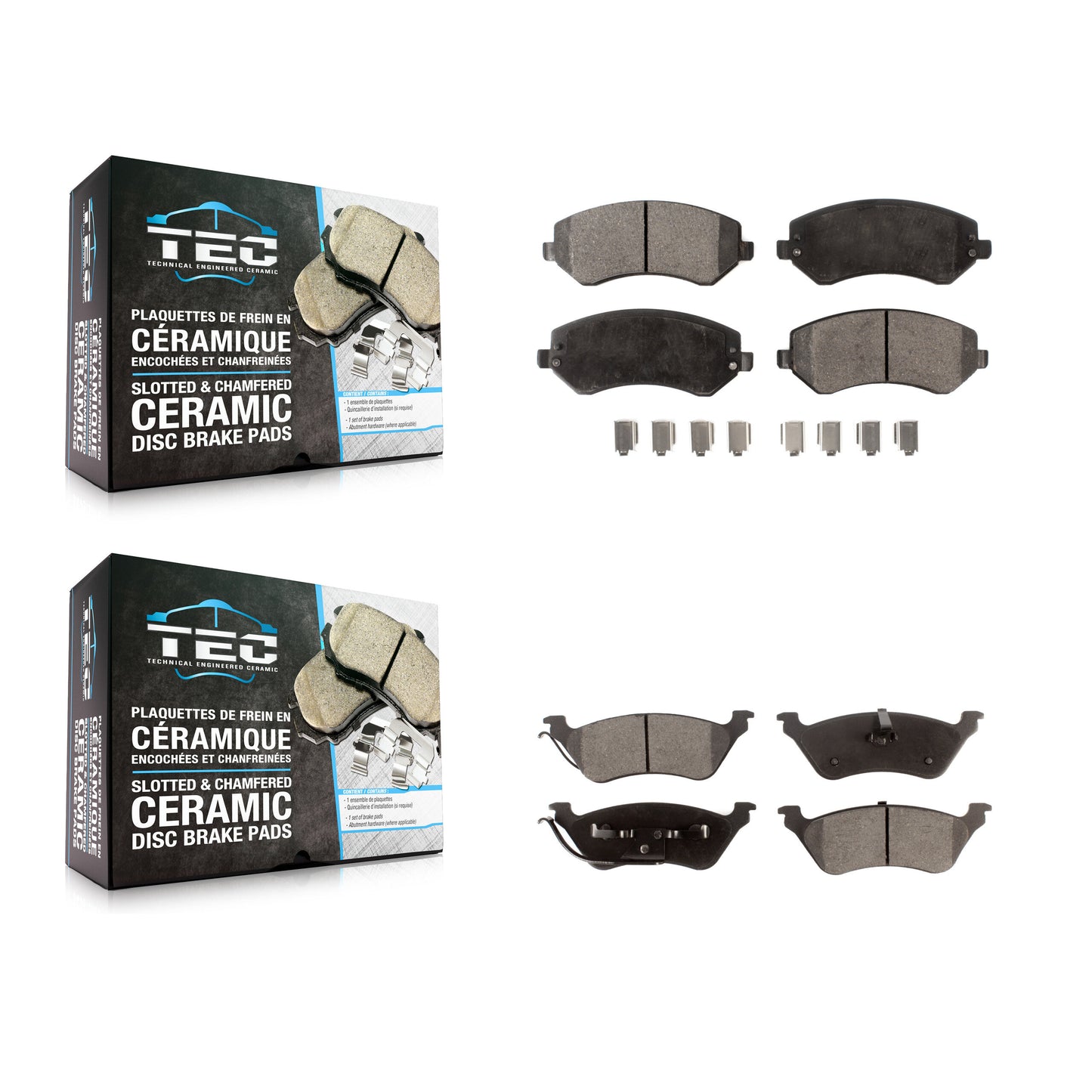[Avant + Arrière] Kit de plaquette (céramique) de frein pour Dodge Grand Caravan Chrysler Town & Country Voyager KTC-100436