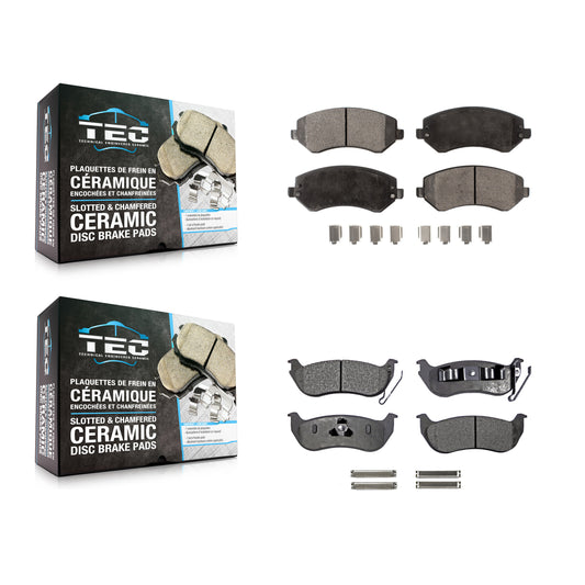 [Avant + Arrière] Kit de plaquette (céramique) de frein pour 2003-2007 Jeep Liberty KTC-100437