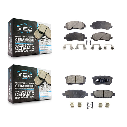[Avant + Arrière] Kit de plaquette (céramique) de frein pour Jeep Patriot Dodge Compass Chrysler Caliber Avenger Mitsubishi Lancer Sebring 200 KTC-100441