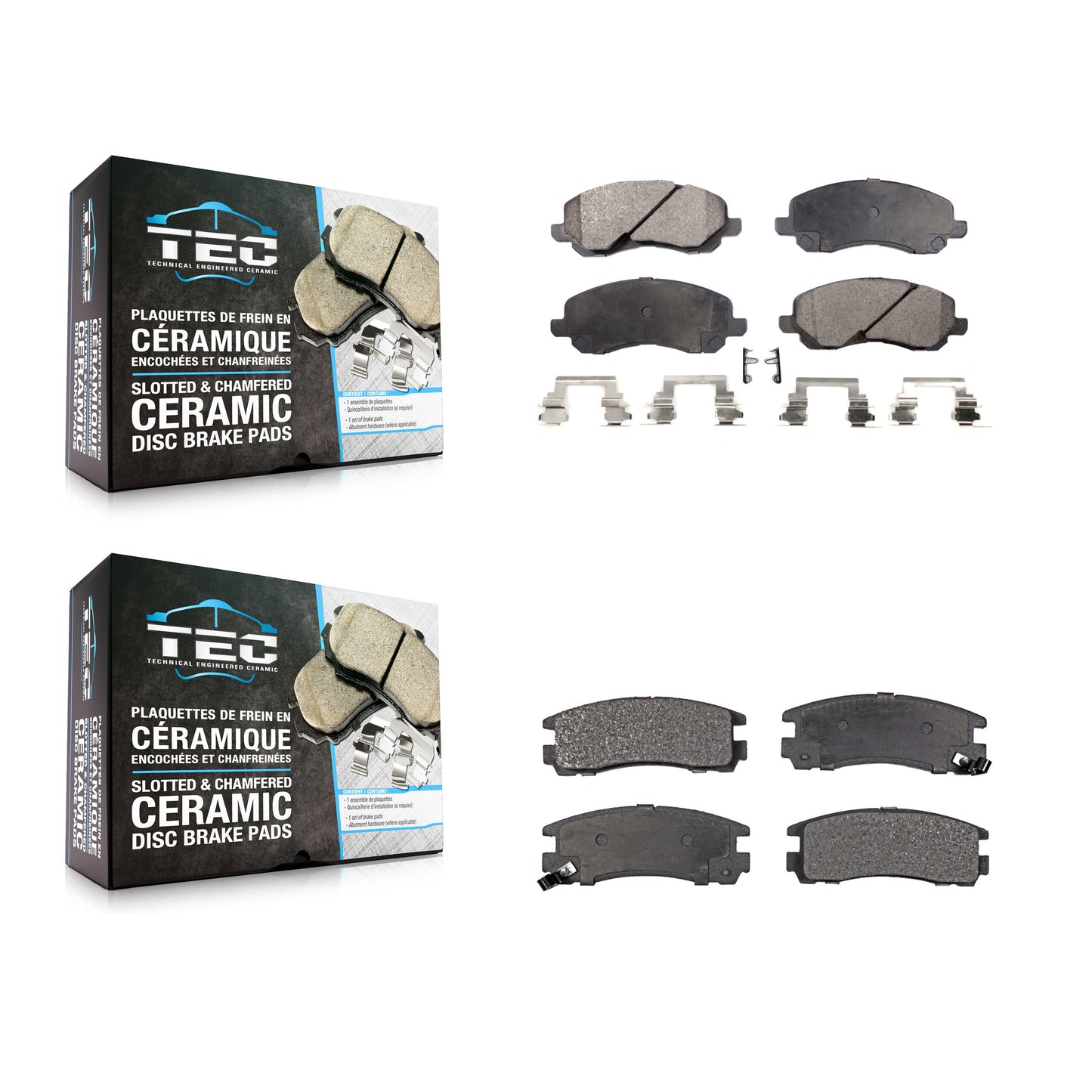 [Avant + Arrière] Kit de plaquette (céramique) de frein pour Mitsubishi Galant Eclipse Chrysler Sebring Dodge Stratus KTC-100443