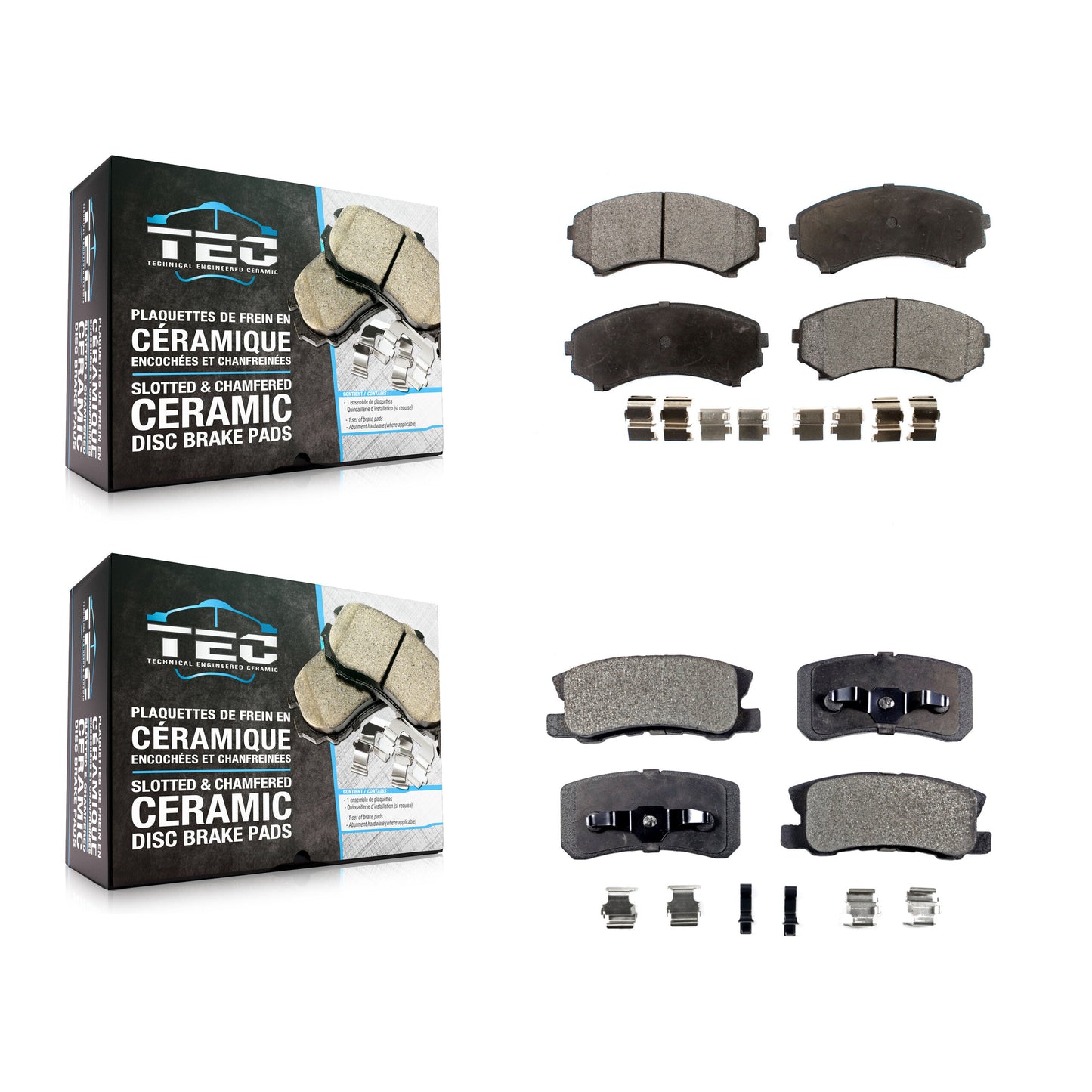 [Avant + Arrière] Kit de plaquette (céramique) de frein pour Mitsubishi Endeavor Montero KTC-100445