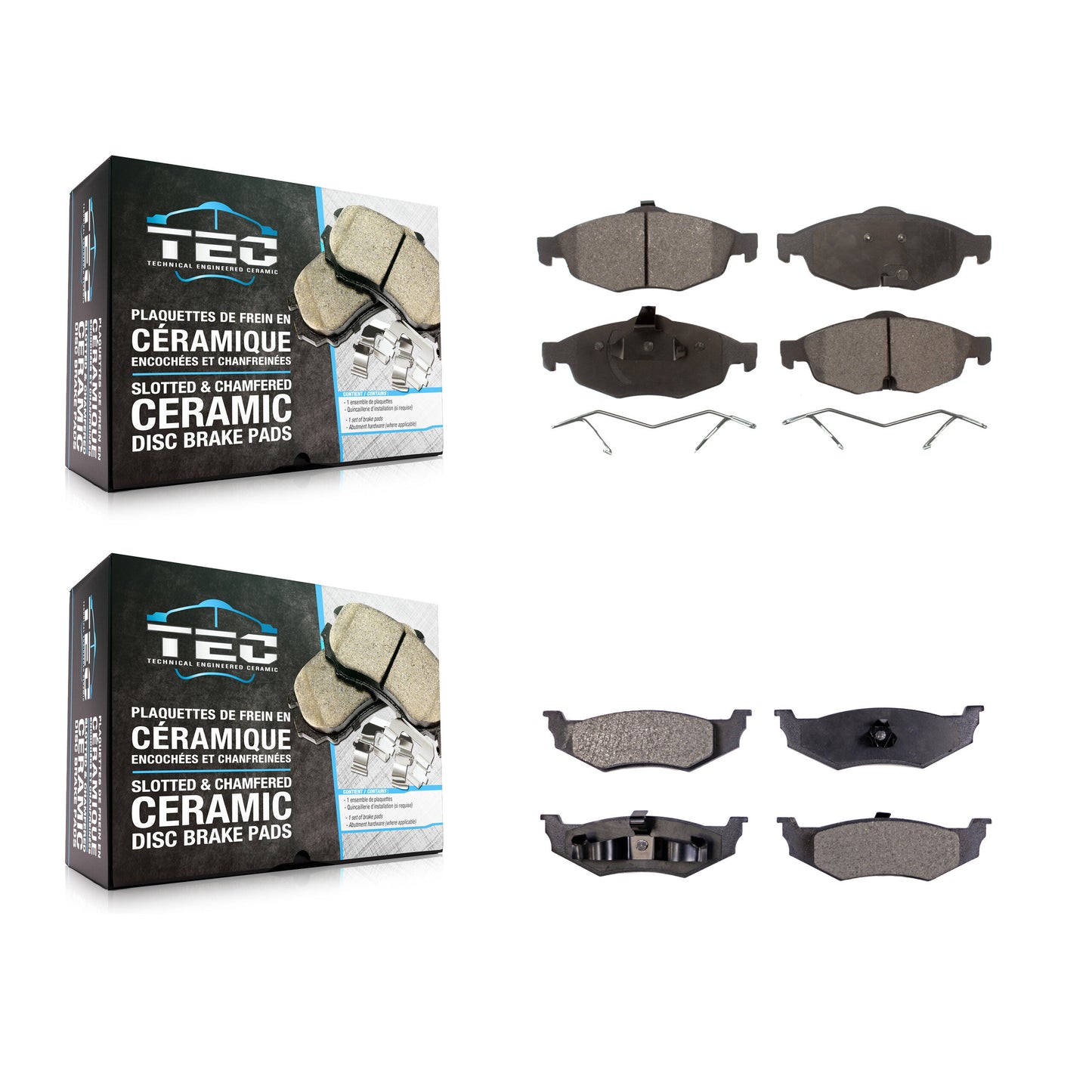 [Avant + Arrière] Kit de plaquette (céramique) de frein pour Chrysler Sebring Dodge Stratus KTC-100446