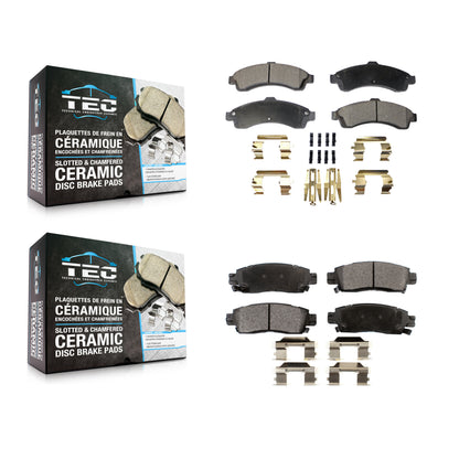 [Avant + Arrière] Kit de plaquette (céramique) de frein pour Chevrolet Trailblazer GMC Envoy EXT XL Buick Rainier Oldsmobile Bravada XUV SSR Isuzu Ascender Saab 9-7x KTC-100449
