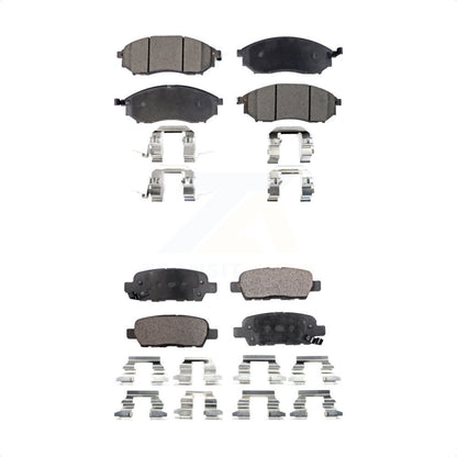 [Avant + Arrière] Kit de plaquette (céramique) de frein pour INFINITI Nissan G37 Murano G35 FX35 M35 350Z EX35 M37 QX70 370Z G25 Q70 Q70L M45 Q40 FX37 QX50 FX45 M56 EX37 M35h Renault Koleos KTC-100454 par TEC