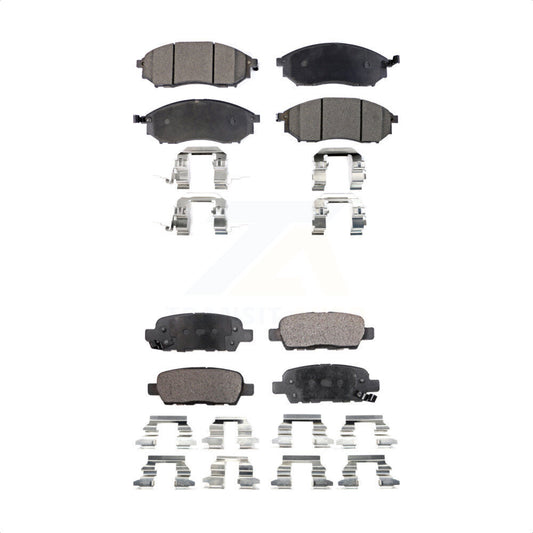 [Avant + Arrière] Kit de plaquette (céramique) de frein pour INFINITI Nissan G37 Murano G35 FX35 M35 350Z EX35 M37 QX70 370Z G25 Q70 Q70L M45 Q40 FX37 QX50 FX45 M56 EX37 M35h Renault Koleos KTC-100454 par TEC