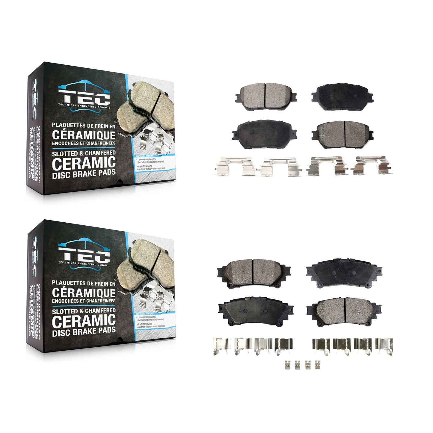 [Avant + Arrière] Kit de plaquette (céramique) de frein pour 2014 Lexus IS250 C F Sport KTC-100461
