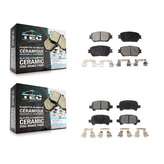 [Avant + Arrière] Kit de plaquette (céramique) de frein pour Toyota Camry Vehicles Manufactured In USA KTC-100462