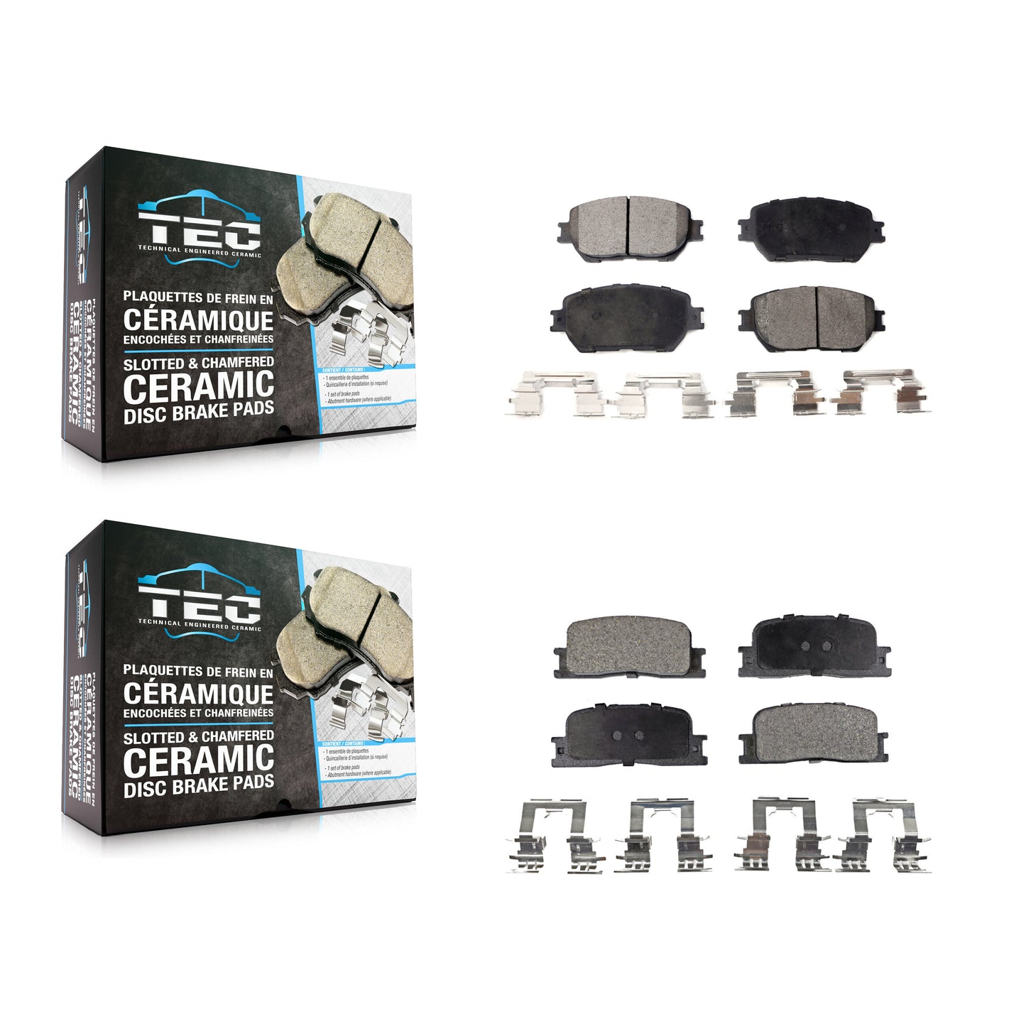 [Avant + Arrière] Kit de plaquette (céramique) de frein pour Toyota Camry Vehicles Manufactured In Japan KTC-100463