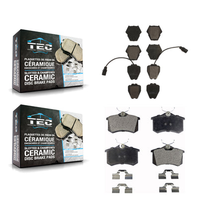 [Avant + Arrière] Kit de plaquette (céramique) de frein pour 2004 Audi A6 Quattro avec 321mm Diameter Rotor KTC-100466