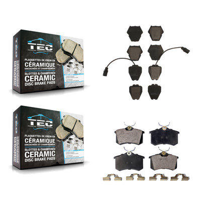 [Avant + Arrière] Kit de plaquette (céramique) de frein pour Volkswagen Passat Audi A6 Quattro Allroad S4 A4 A8 S6 KTC-100467