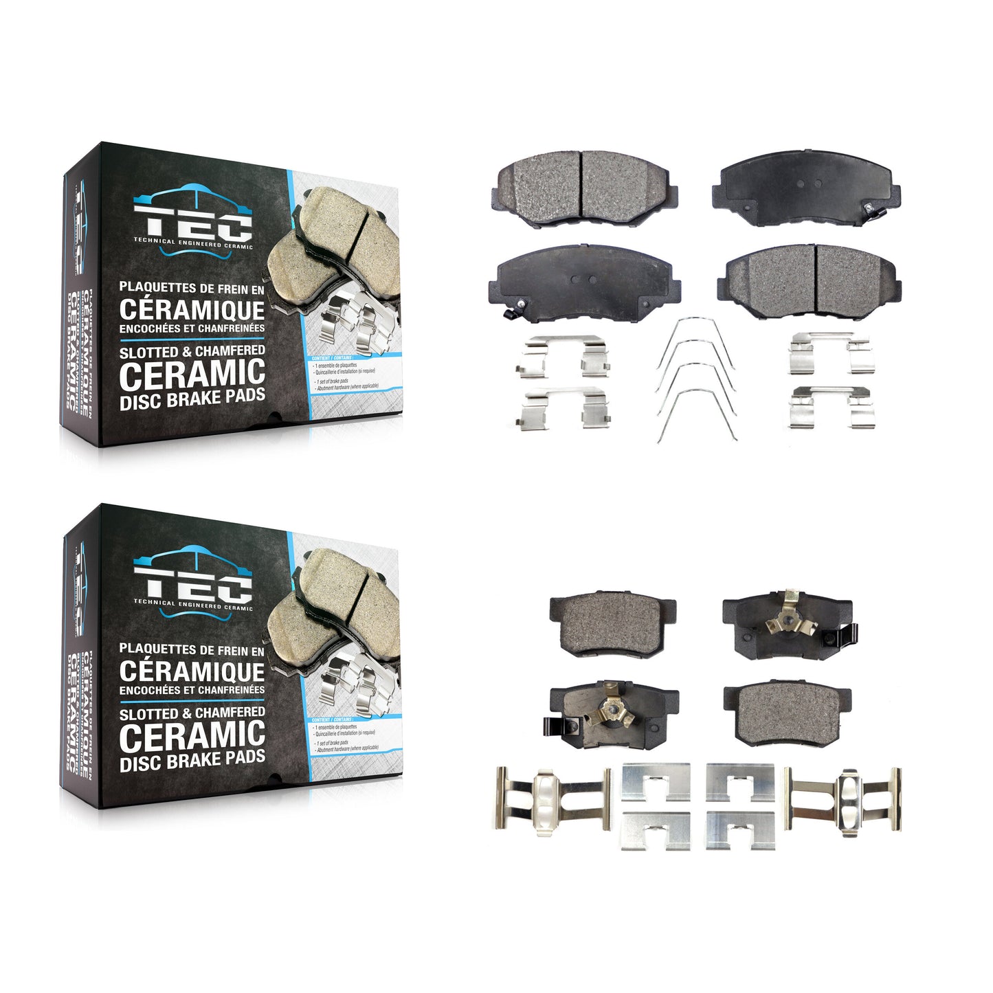 [Avant + Arrière] Kit de plaquette (céramique) de frein pour Honda CR-V KTC-100468