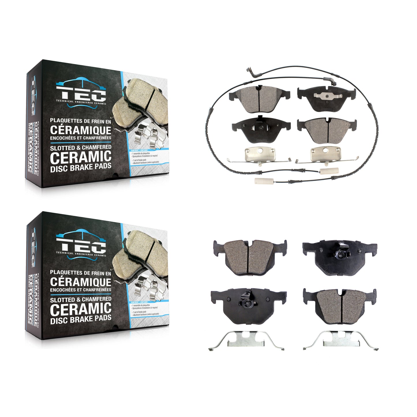 [Avant + Arrière] Kit de plaquette (céramique) de frein pour BMW 530i 528i 525i 530xi 535xi xDrive 535i 528xi 525xi KTC-100474