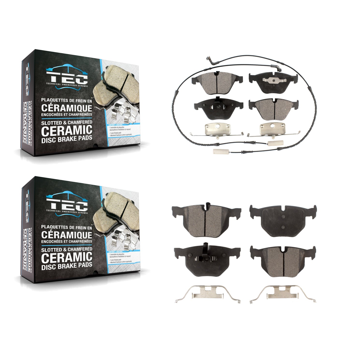 [Avant + Arrière] Kit de plaquette (céramique) de frein pour BMW 335i xDrive X1 335d 335xi 335is KTC-100475