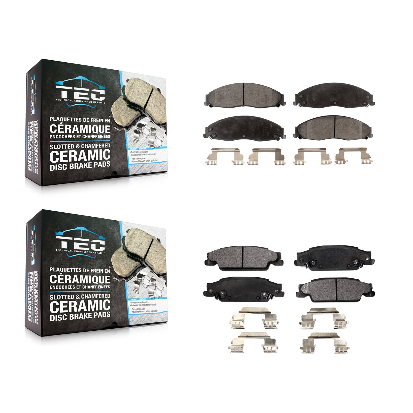 [Avant + Arrière] Kit de plaquette (céramique) de frein pour Cadillac Pontiac Grand Prix CTS STS KTC-100480