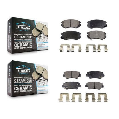 [Avant + Arrière] Kit de plaquette (céramique) de frein pour Kia Hyundai Soul Sonata Elantra Amanti Azera KTC-100482