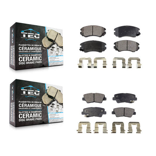 [Avant + Arrière] Kit de plaquette (céramique) de frein pour Kia Hyundai Soul Sonata Elantra Amanti Azera KTC-100482
