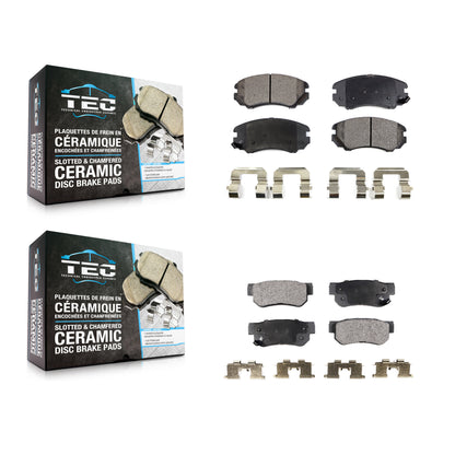 [Avant + Arrière] Kit de plaquette (céramique) de frein pour Hyundai Sonata Kia Elantra Optima Sportage Tucson Azera Magentis KTC-100484