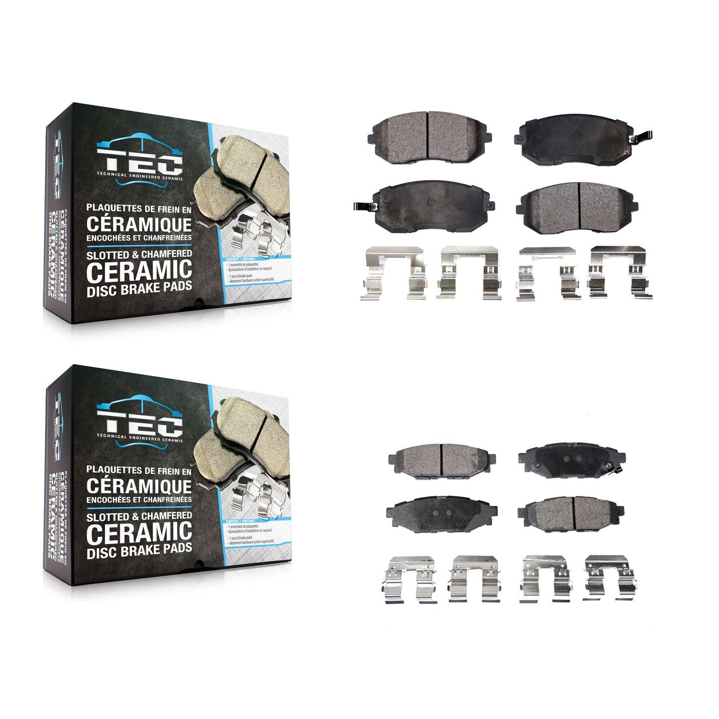 [Avant + Arrière] Kit de plaquette (céramique) de frein pour Subaru Outback Legacy Forester Impreza WRX KTC-100486