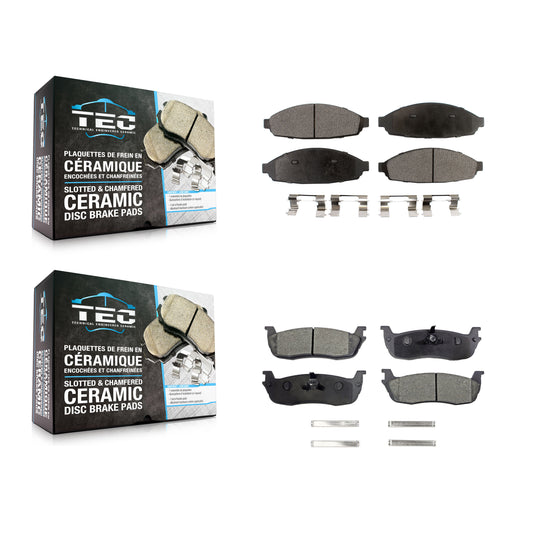 [Avant + Arrière] Kit de plaquette (céramique) de frein pour 2003-2010 Lincoln Town Car Limousine KTC-100488