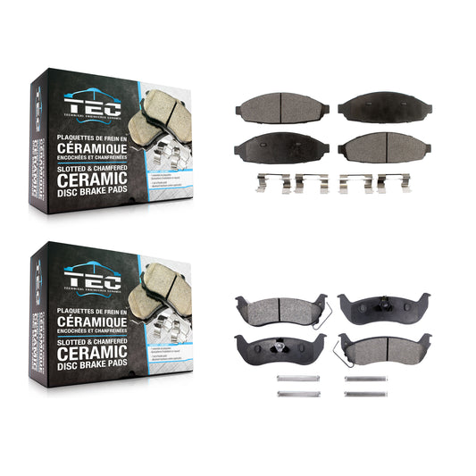 [Avant + Arrière] Kit de plaquette (céramique) de frein pour Ford Crown Victoria Mercury Grand Marquis Lincoln Town Car Marauder KTC-100489