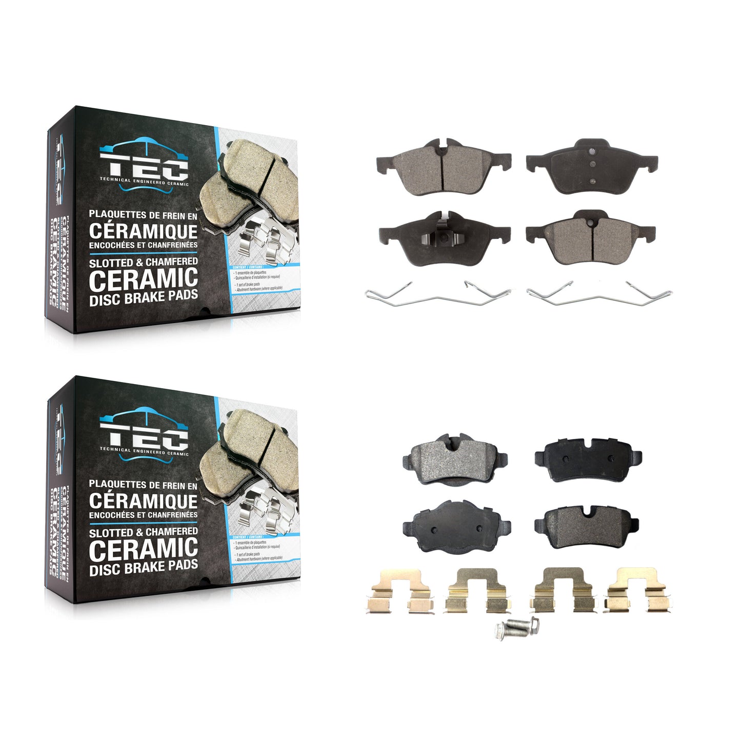 [Avant + Arrière] Kit de plaquette (céramique) de frein pour Mini Cooper avec 276mm Diameter Rotor KTC-100490