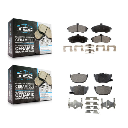 [Avant + Arrière] Kit de plaquette (céramique) de frein pour Hyundai Elantra Disc rear brakes KTC-100491