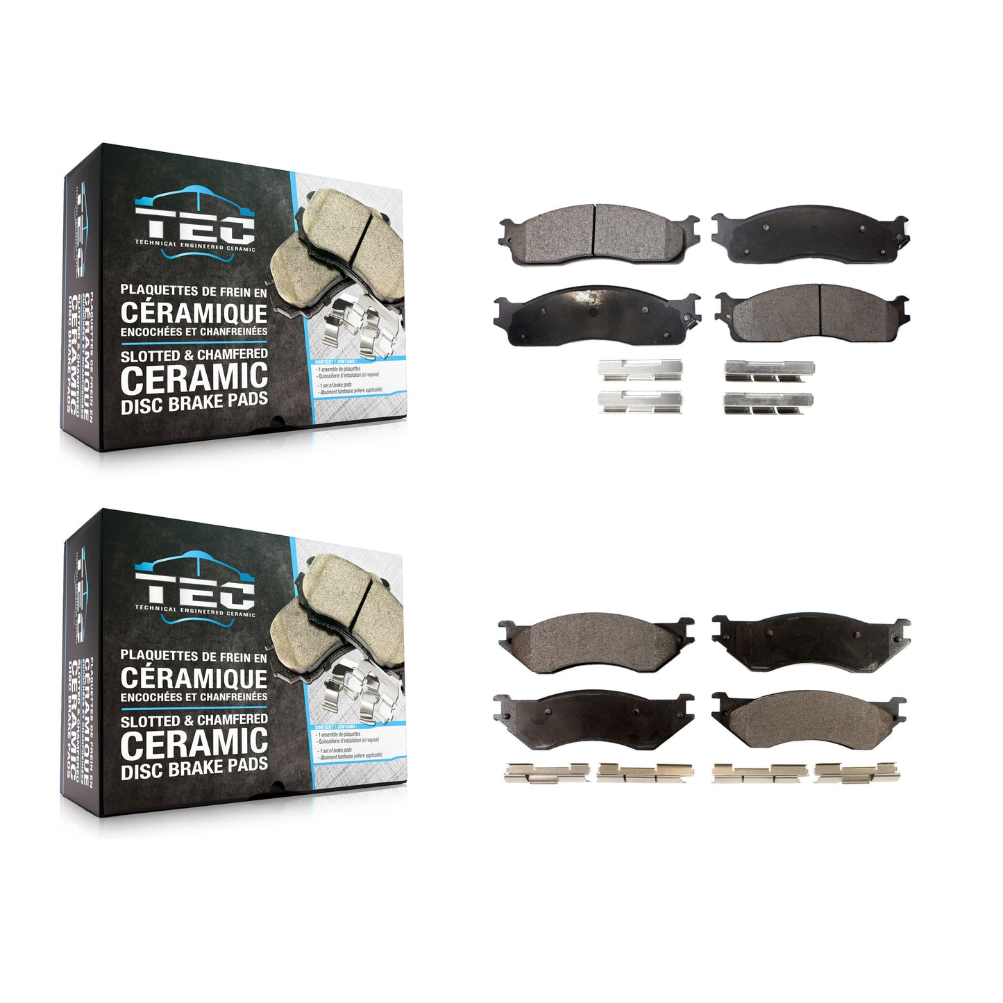 [Avant + Arrière] Kit de plaquette (céramique) de frein pour Dodge Ram 2500 1500 3500 KTC-100501