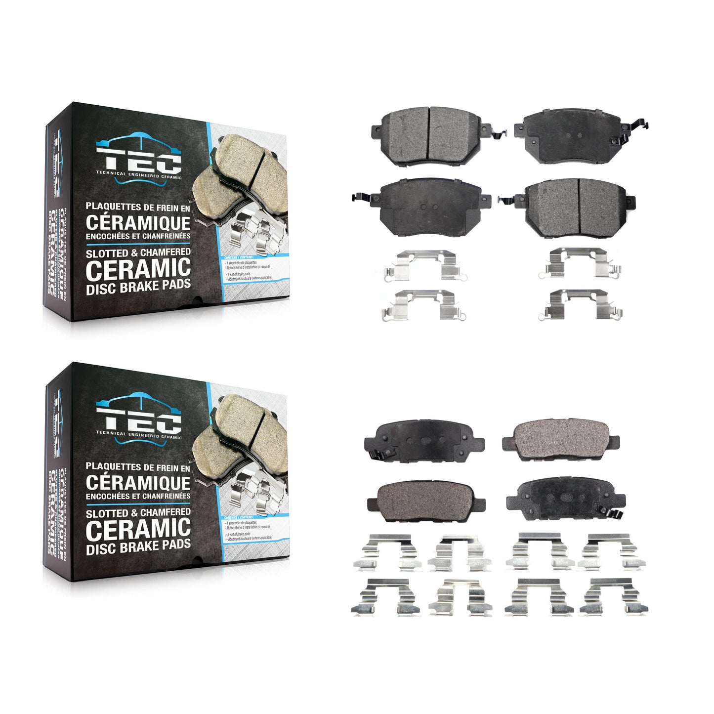 [Avant + Arrière] Kit de plaquette (céramique) de frein pour Nissan Murano Altima Maxima INFINITI FX35 FX45 KTC-100504