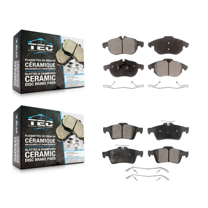 [Avant + Arrière] Kit de plaquette (céramique) de frein pour 2004-2011 Saab 9-3 avec 285mm Diameter Rotor or 302mm KTC-100506