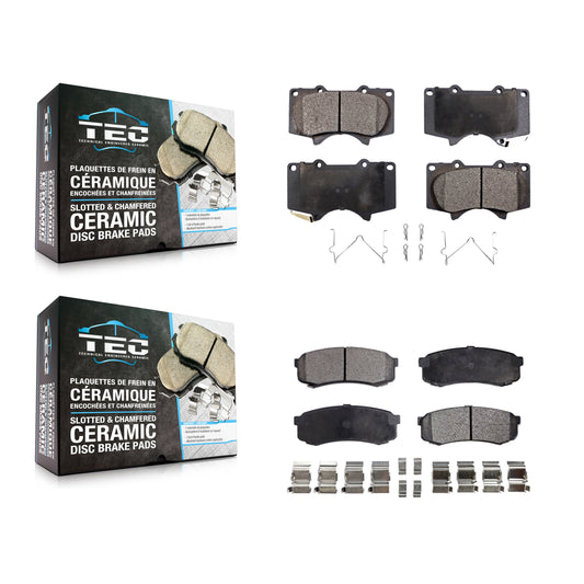[Avant + Arrière] Kit de plaquette (céramique) de frein pour Toyota 4Runner Lexus Sequoia GX460 FJ Cruiser GX470 KTC-100507