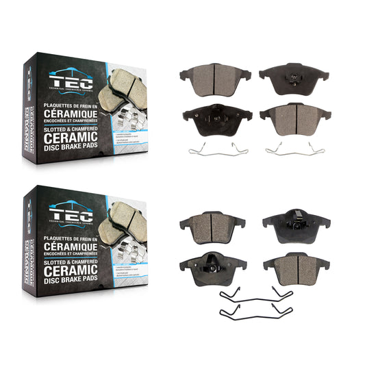 [Avant + Arrière] Kit de plaquette (céramique) de frein pour 2003-2014 Volvo XC90 avec 316mm Diameter Rotor KTC-100508