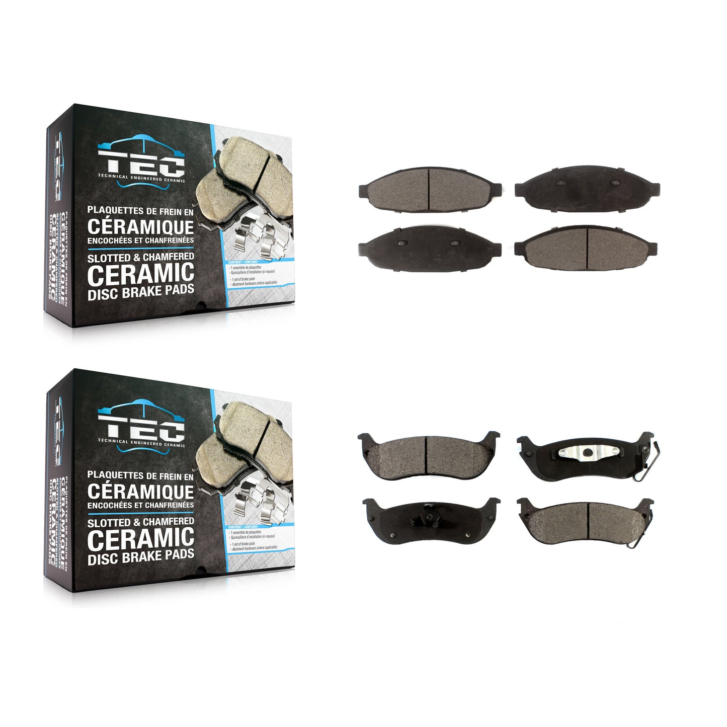 [Avant + Arrière] Kit de plaquette (céramique) de frein pour 2004-2008 Chrysler Pacifica KTC-100509