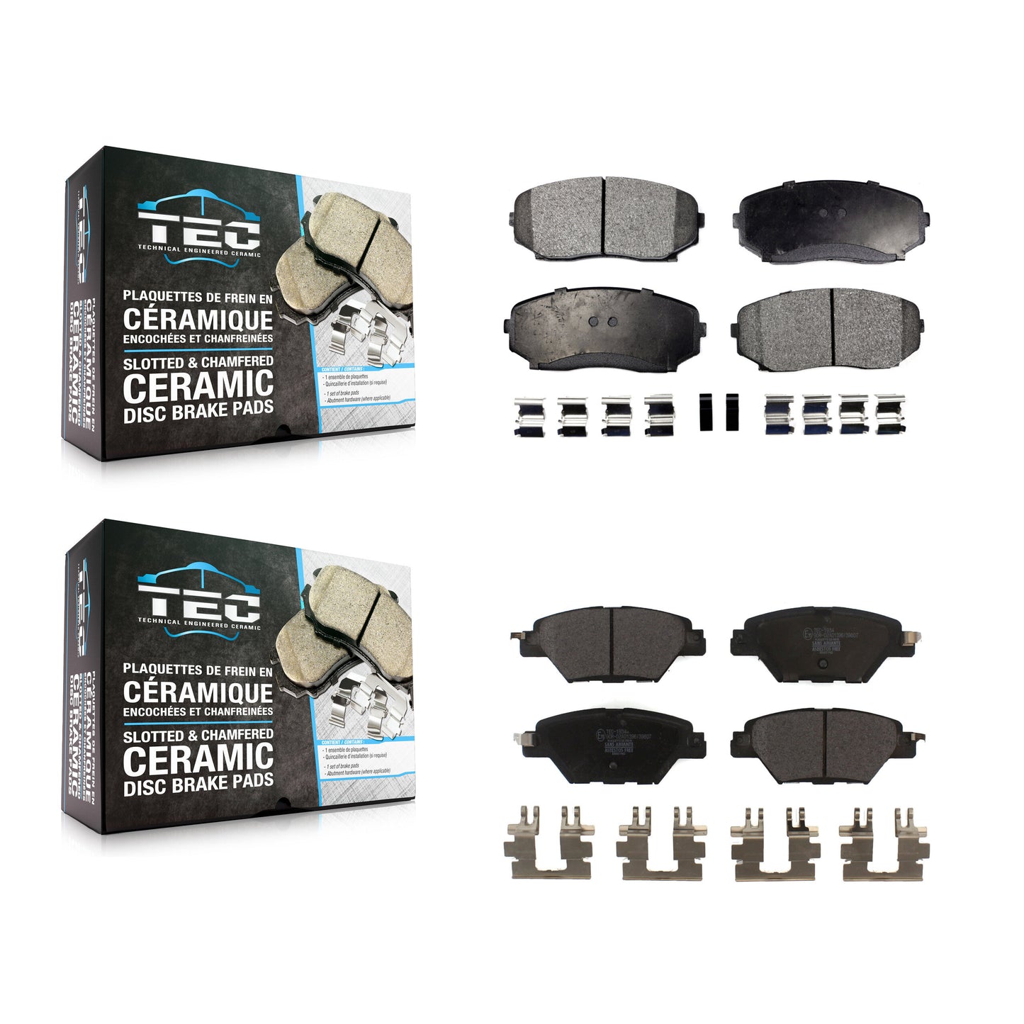[Avant + Arrière] Kit de plaquette (céramique) de frein pour 2016-2022 Mazda CX-9 KTC-100510