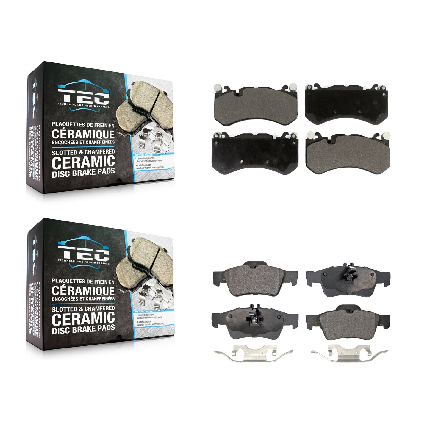 [Avant + Arrière] Kit de plaquette (céramique) de frein pour 2010-2011 Mercedes-Benz SL65 AMG KTC-100513