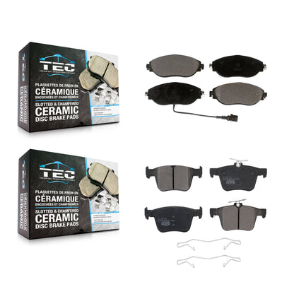 [Avant + Arrière] Kit de plaquette (céramique) de frein pour Volkswagen Tiguan Jetta Audi Golf R S3 Q3 Arteon KTC-100520