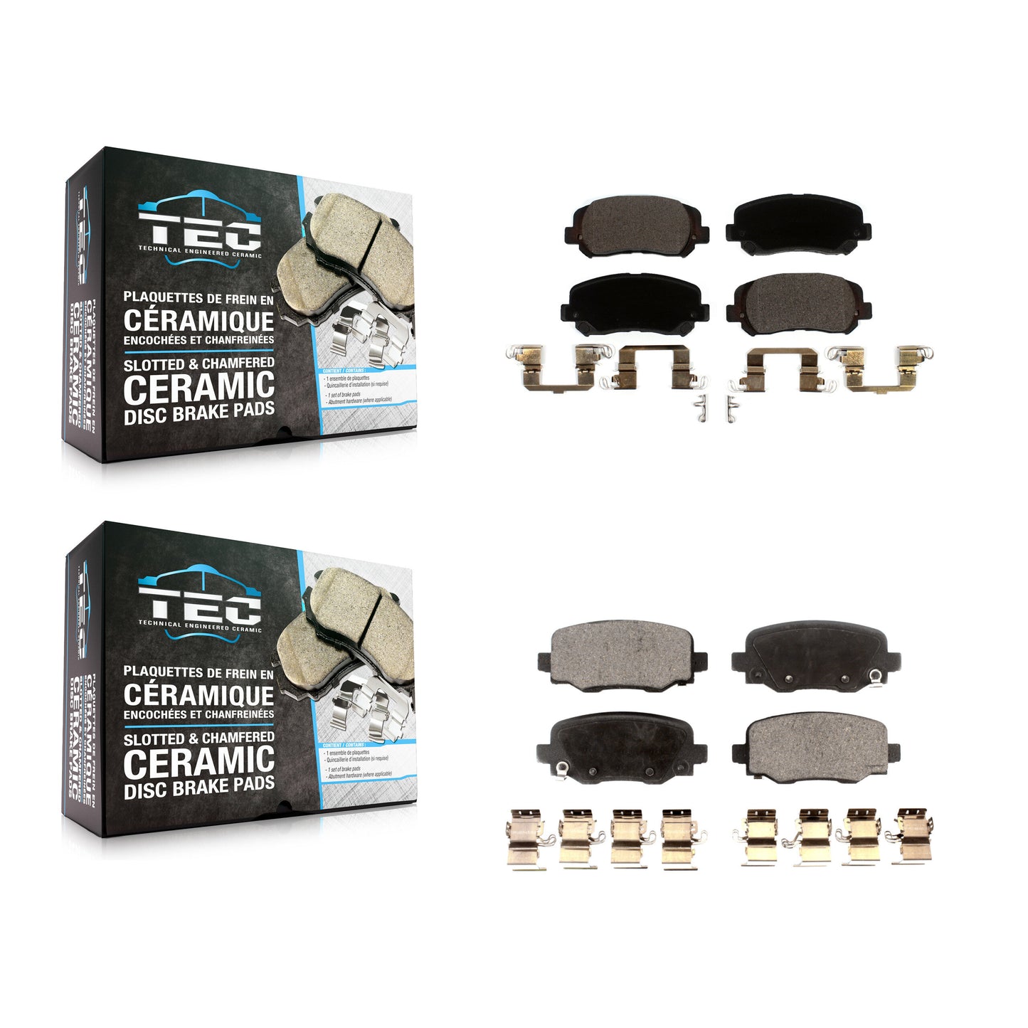 [Avant + Arrière] Kit de plaquette (céramique) de frein pour Jeep Cherokee Chrysler 200 KTC-100521