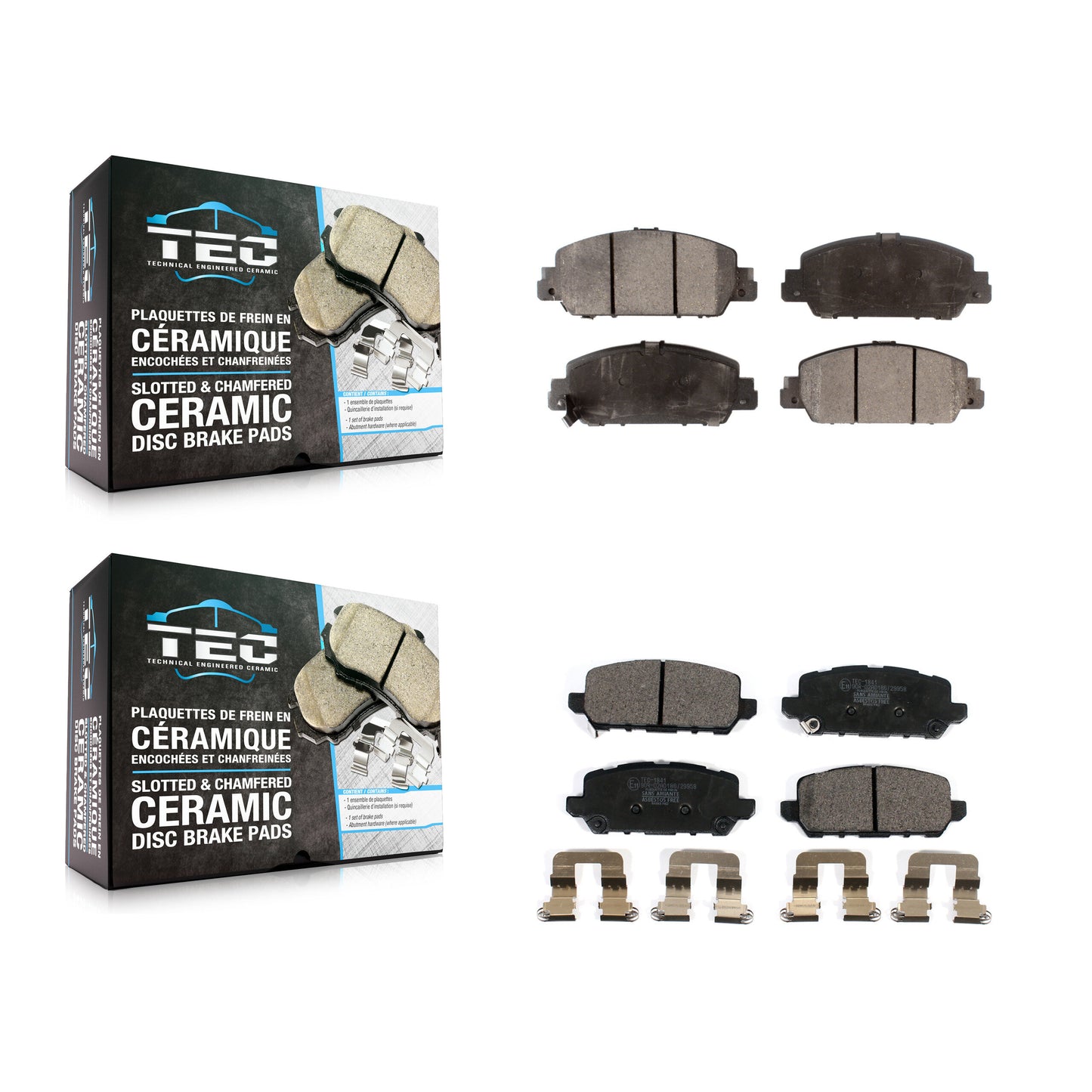 [Avant + Arrière] Kit de plaquette (céramique) de frein pour 2016-2022 Honda HR-V KTC-100522