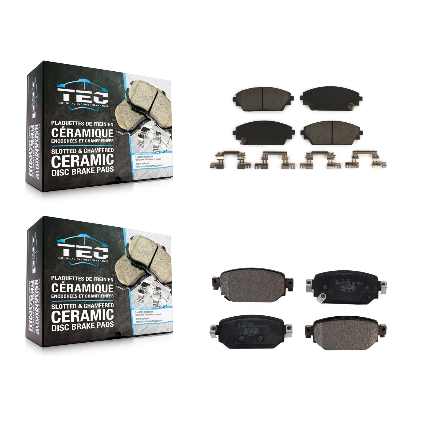 [Avant + Arrière] Kit de plaquette (céramique) de frein pour 2019-2021 Mazda CX-3 KTC-100525