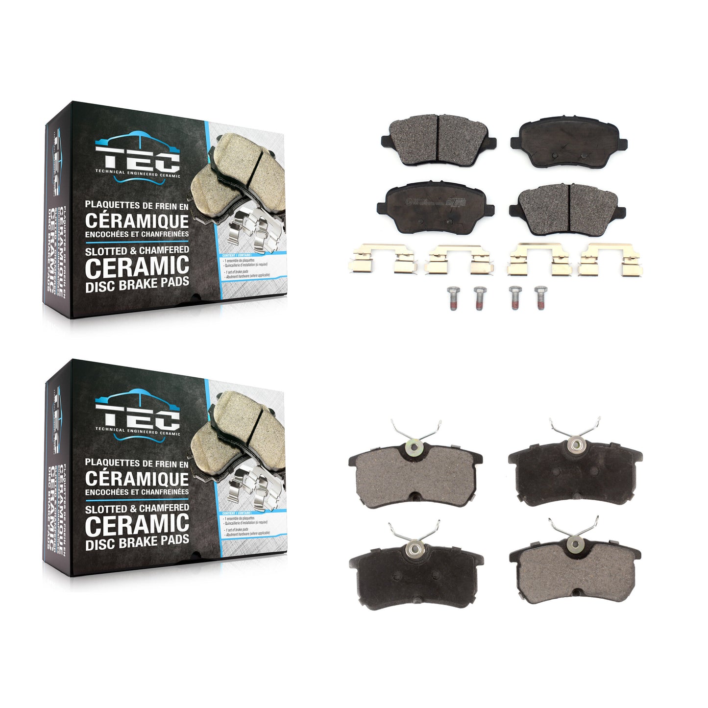 [Avant + Arrière] Kit de plaquette (céramique) de frein pour 2014-2019 Ford Fiesta ST KTC-100526