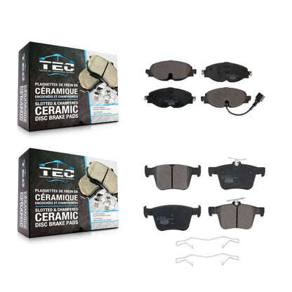 [Avant + Arrière] Kit de plaquette (céramique) de frein pour Volkswagen Jetta Audi A3 Quattro e-Golf Sportback e-tron TT Taos KTC-100529